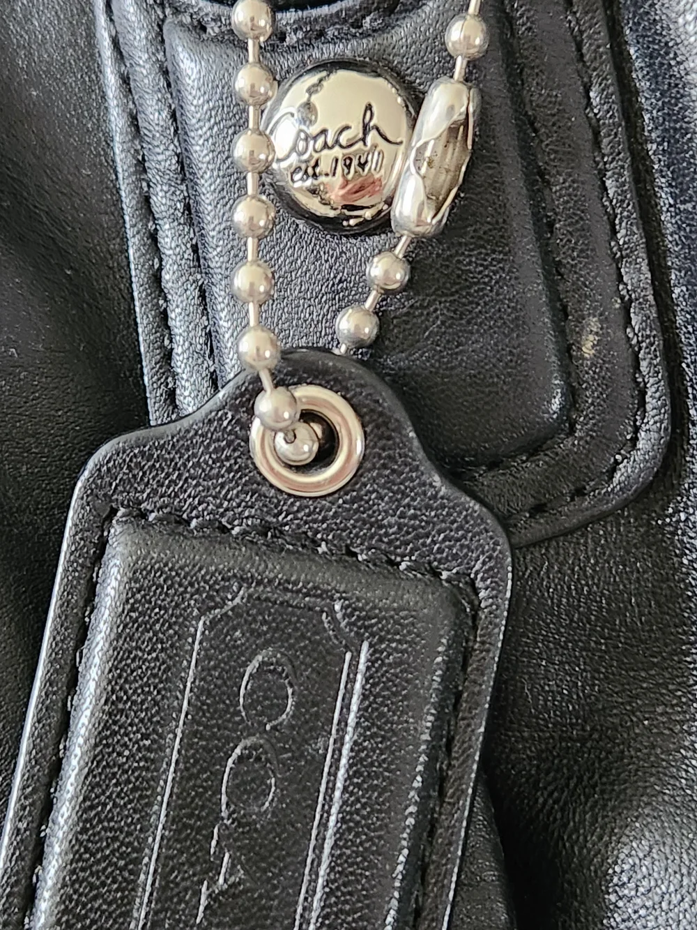 Coach black leather